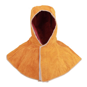 Capuche de soudeur en cuir de vachette résistant aux hautes températures, ignifuge, anti-éclaboussures, isolation thermique, vêtement de sécurité - Product Image 1