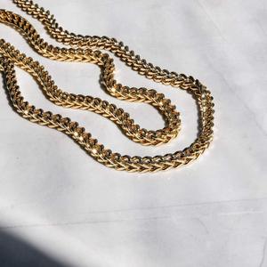 Yellow Gold <b>Rope</b> <b>Chain</b> Necklace 24K Plated Classic Style Unisex Everyday Wear - Product Image 2