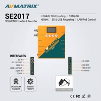 AVMATRIX SE2017 Codificador y Grabador SDI HDMI Profesional Compatible con SRT RTMP RTMPS para Producción de Transmisión en Vivo para Iglesias