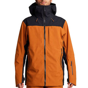 Chaqueta de esquí impermeable de estilo casual y delgado para hombre, personalizada al por mayor, de softshell, deportiva, transpirable, cortavientos, para snowboard, tipo plumón. - Product Image 1