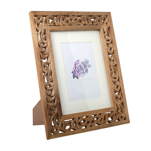 Cadre photo vintage en bois massif, rustique et fait main, pour table, décoration classique et patrimoniale pour la maison et le bureau - Product Image 1