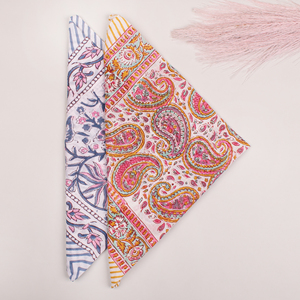 Custom Hand Block Printed Cotton Bandana Handmade Artisan Jaipuri Head Wrap Premium Pure Cotton Neck <b>Scarf</b> Wholesale - Product Image 6