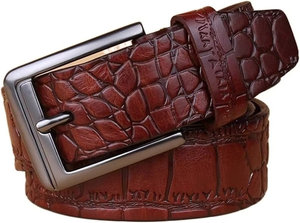 Cinturón de Cuero Vacuno para Hombre, Diseño Personalizado, de Marca Famosa, de Lujo, Vintage, Ecológico, con Hebilla de Aleación de Cobre - Product Image 4