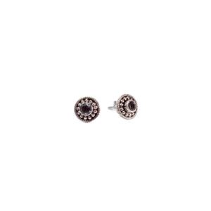 Vintage Blue Topaz <b>Silver</b> <b>Stud</b> Earrings Small Unisex Sterling <b>Silver</b> for Wedding Party Anniversary Lover's Shape <b>Studs</b> Gift - Product Image 1