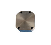 Tapa de Acero de Alta Precisión Mecanizada por CNC, Cuatro Orificios de Montaje, Cubierta Metálica Cuadrada para Aplicaciones de Equipos Industriales OEM