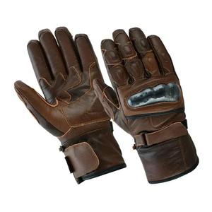 Gants de moto en cuir de course haut de gamme, à doigts entiers, antidérapants, avec protection en fibre de carbone, fermeture auto-agrippante, pour sports de plein air - Product Image 2