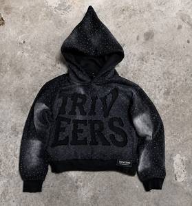 เสื้อฮู้ดครอปปักลายโลโก้ Triveers พรีเมียม ประดับคริสตัล ผ้าฝ้ายฟลีซ สไตล์สตรีทแวร์ สำหรับผู้หญิง - Product Image 4