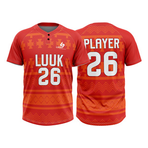 Camisetas de Béisbol Personalizadas con Nombre de Equipo y Logotipo Frontal, 100% Poliéster Ecológico, Absorbentes de Humedad, Manga Corta, OEM ODM - Product Image 3