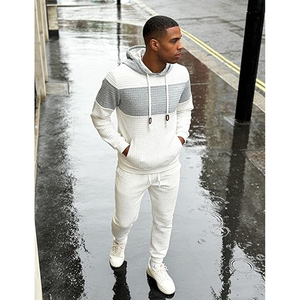 Conjunto Deportivo de Algodón para Hombre, Sudadera con Capucha, Pantalones Deportivos, Ropa Deportiva para Entrenamiento, Uso Diario - Product Image 3
