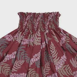 Falda Hawaiana Tradicional Pau Hula para Mujer, Auténtico Estampado Tribal Polinesio, Cintura Ajustable con Elástico, Color Marrón Tierra y Verde Lima - Product Image 2