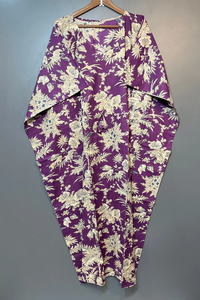 Vestido Kaftan Casual de Verano sin Mangas con Estampado Floral Tropical Digital, de Algodón, para Mujer, Islas del Pacífico Asiático, Disponible - Product Image 5