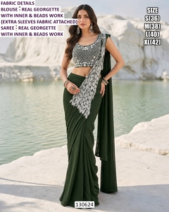 Lehenga Choli Royal Divine Wine Georgette, tenue traditionnelle pour les fêtes - Product Image 5