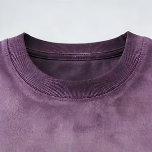 Custom Men's Oversized 100% Cotton Premium Thick <b>Patchwork</b> Tee 260Gsm DTG Street Style Mineral Wash Blank <b>Top</b> - Product Image 4