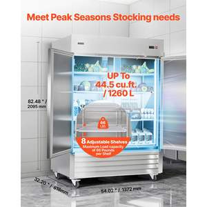<b>Commercial</b> <b>Kitchen</b> <b>Refrigeration</b> <b>Equipment</b> 32.2 Width Reach Upright Freezer Auto-Defrost 8 Adjustable Shelves 43.2 Cu.ft - Product Image 4