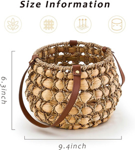 Aesthetic Artisanal Eco-Friendly Vintage Weaving Multi Functionality <b>Egg</b> Fruit Kitchen Storage Items Water Hyacinth <b>Basket</b> - Product Image 5