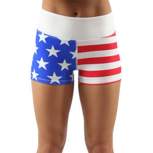 กางเกงขาสั้นเอวสูงผ้าระบายอากาศได้ดี พิมพ์โลโก้ได้ตามต้องการ ไซส์ใหญ่สำหรับผู้หญิง ใส่สบายช่วงหน้าร้อน ทรงสวย กระชับสะโพก เซ็กซี่ - Product Image 1