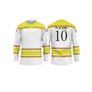 Maillot de hockey sur glace personnalisé imprimé, tissu en maille respirant, léger et durable, vêtements de sport d'équipe en gros - Product Image 2
