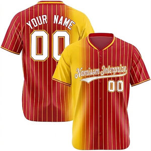 Camiseta de Béisbol Personalizada con Sublimación de Tinte Degradado, Uniforme de Equipo Profesional, Camisetas de Béisbol de Primera Calidad para el Mercado de EE. UU. y Europa - Product Image 4