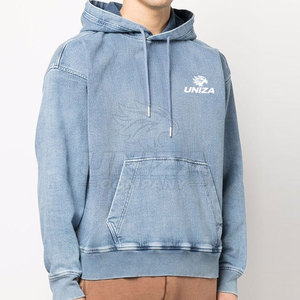 Sweat à capuche décontracté et tendance en coton mélangé, délavé à l'acide, écologique et respirant, avec poche et capuche, pour un style urbain hivernal - Product Image 2