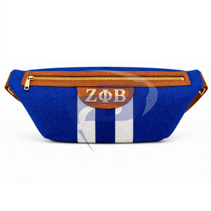 Riñonera Zeta Phi Beta Sorority con Patrón de Letras ZPB, Cierre de Cremallera, Impermeable, Unisex, Bolsa de Cintura Cruzada - Product Image 2
