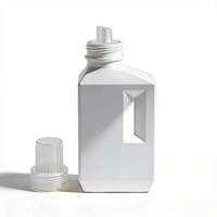 Bouteilles de détergent à lessive en plastique HDPE 550ml 800ml 1L avec impression sérigraphique, couleur personnalisée, bouchon à vis plat Unalilia, pour nettoyant liquide