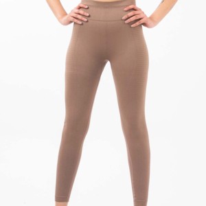 Ensemble de leggings et soutien-gorge de yoga grande taille sans coutures, maintien élevé, respirant, séchage rapide, devant beige, vêtements de sport pour femmes, entraînement, fitness, gym - Product Image 2