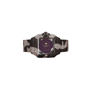 Reloj de Lujo para Hombre, Diseño Iced, Acero Inoxidable, Cuarzo, Plateado, con Diamantes VVS Moissanite Negros y Blancos, Estilo Hip Hop, Personalizado - Product Image 1
