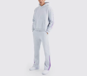 Conjunto Deportivo de Hombre con Sudadera con Paneles Laterales, Conjunto Casual para Correr, Ropa Urbana de Dos Piezas, Logotipo Personalizado - Product Image 1