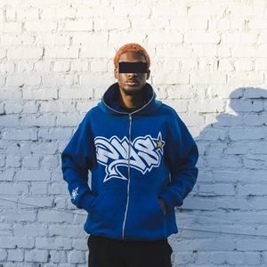 <b>Men's</b> Full Zip Hoodie Sweatshirt Custom Logo Graphic Pullover Casual Streetwear Jacket Cotton Blend <b>Fleece</b> Hooded Sportswear <b>Top</b> - Product Image 2