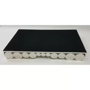 Handcrafted Decorative Metal Tray with Premium Vintage Bronze Surface Finish Modern <b>Black</b> Metal Organiser TrayHandmade Metal - Product Image 2