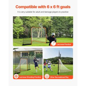 Rete da Lacrosse 12x9 piedi con Montaggio Rapido e Semplice, Accessori Completi per l'Allenamento, Rete da Hockey per Sport con Copertura Estesa - Product Image 3