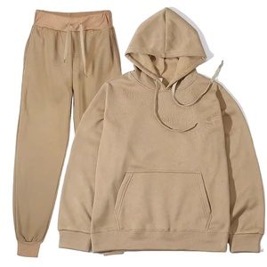 Ensemble survêtement d'hiver personnalisé, sweat-shirt à capuche et jogging, léger, imperméable, survêtement 2 pièces unisexe en coton 2026 - Product Image 2