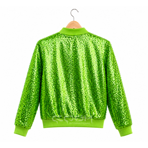 Cosh International Womens Shiny <b>Sequin</b> Varsity <b>Jacket</b> Sisterhood Zipper Wholesale Fashion Streetwear Outerwear Up - Product Image 3