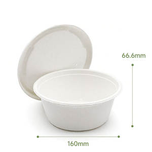 Eco-Friendly 400ml 500ml 750ml 1000ml 1500ml Pulp <b>Noodle</b> Soup Biodegradable Disposable Rice Bowls Lunch <b>Boxes</b> With Lids - Product Image 1