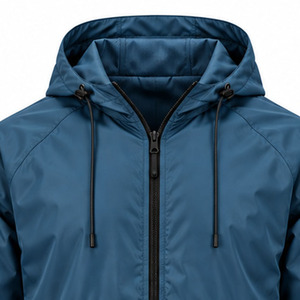 Windbreaker <b>Jacket</b> for <b>Men</b> Water Resistant <b>Lightweight</b> Outdoor Sports Full Zip Hooded Activewear Export Quality OEM Manufacturer - Product Image 5