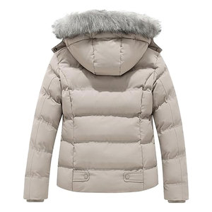 เสื้อโค้ทกันหนาวมีฮู้ดสำหรับผู้หญิง ไซส์มาตรฐานและไซส์พลัส แบบหนาบุใยสังเคราะห์  เสื้อแจ็คเก็ตกันหนาวสำหรับอากาศหนาว  แบบลำลอง - Product Image 3