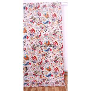 Couvre-lit Kantha indien fait main de haute qualité ART&ART, 100% coton, imprimé à la main, motif floral, poids du tissu 220g - Product Image 3