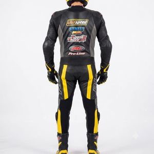 Combinaison de course premium Zuzuki pour homme, 1 pièce, en cuir de vache véritable/cuir de kangourou, style MotoCP, combinaison de course sur circuit, niveau de protection 2 - Product Image 2