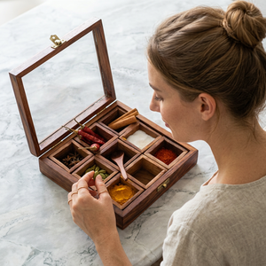 Boîte de rangement pour l'ail en bois écologique faite à la main - Durable, étanche, passe au lave-vaisselle, outil de cuisine de qualité alimentaire - Product Image 1