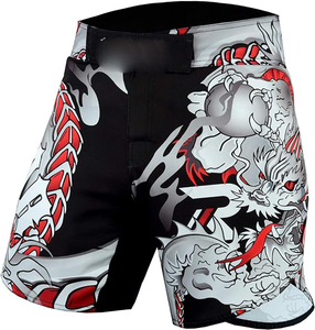 กางเกงขาสั้นฝึกซ้อม MMA BJJ มวยไทย คิกบ็อกซิ่ง ขายดีที่สุด ผลิตจากผ้าสแปนเด็กซ์โพลีเอสเตอร์ ระบายอากาศได้ดี กันน้ำ กันลม น้ำหนักเบา - Product Image 2