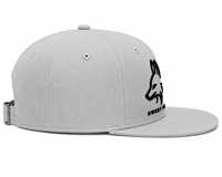 Gorra Snapback de 5 Paneles Sweet Fox, Gris, con Bordado de Goma en 3D, Unisex, Estilo Casual, Hip Hop