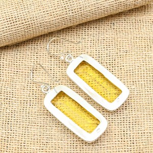 Boucles d'oreilles en argent sterling 925 massif, pierre précieuse citrine, faites à la main, magnifique cadeau d'anniversaire pour elle - Product Image 5