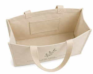 <b>Canvas</b> <b>Tote</b> Bag Large Size Live Simple Choose Natural Print Shopping Bag Hand Length Handle Daily Use - Product Image 5