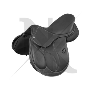 Silla de montar inglesa profesional de primera calidad, con estructura de madera y material de cuero, productos de carreras de caballos ingleses de la India. - Product Image 4
