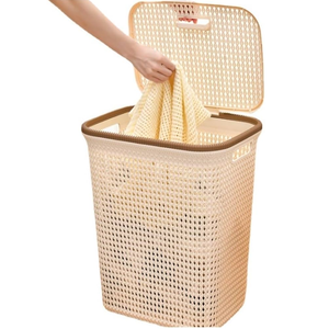 Panier à linge compact à prix de gros bon marché, panier de rangement/organisateur en plastique avec poignées faciles à soulever - Product Image 6