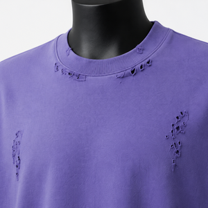 T-shirt à manches courtes en coton biologique tricoté, col rond, coupe oversize, personnalisable, de haute qualité, pour homme, idéal pour les occasions formelles - Product Image 6