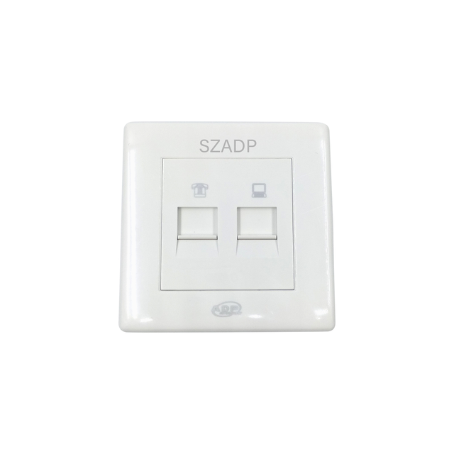 Wallplate RJ45 RJ11 Dual Port Keystone Socket 86x86mm Wall Mount Faceplate RJ45 Network Keystone Phone Plug Face Plate