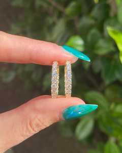Pendientes de Aro con Diamantes de 1 Quilate, Oro Sólido de 14k/18k, Corte Redondo, Diamantes Cultivados en Laboratorio, Diseño Elegante y Lujoso para Uso Diario - Product Image 5
