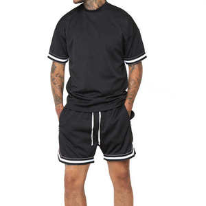Conjunto de Pantalones Cortos y Camiseta Deportivos para Hombre, de Tela Tejida Transpirable con Estampado Veraniego, Personalizado y de Alta Calidad - Product Image 6