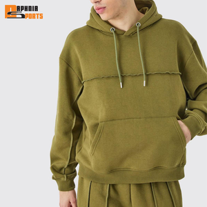 Fabricante de Ropa OEM, Conjunto Deportivo de Felpa Gruesa 100% Algodón, 500 GSM, Sudadera con Capucha y Pantalones Deportivos para Hombre - Product Image 2
